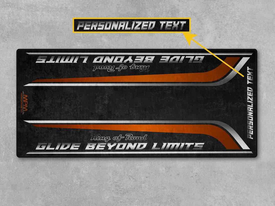Motorcycle Mat for Cruiser Motorcycle "Glide Beyond Limits - King of Road " - MM735