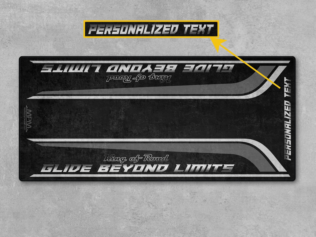 Motorcycle Mat for Cruiser Motorcycle "Glide Beyond Limits - King of Road " - MM735