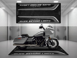 Motorcycle Mat for Cruiser Motorcycle "Glide Beyond Limits - King of Road " - MM735