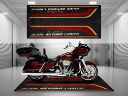 Motorcycle Mat for Special Cruiser Motorcycle "Glide Beyond Limits - King of Road" - MM7351