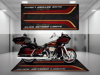 Motorcycle Mat for Special Cruiser Motorcycle "Glide Beyond Limits - King of Road" - MM7351