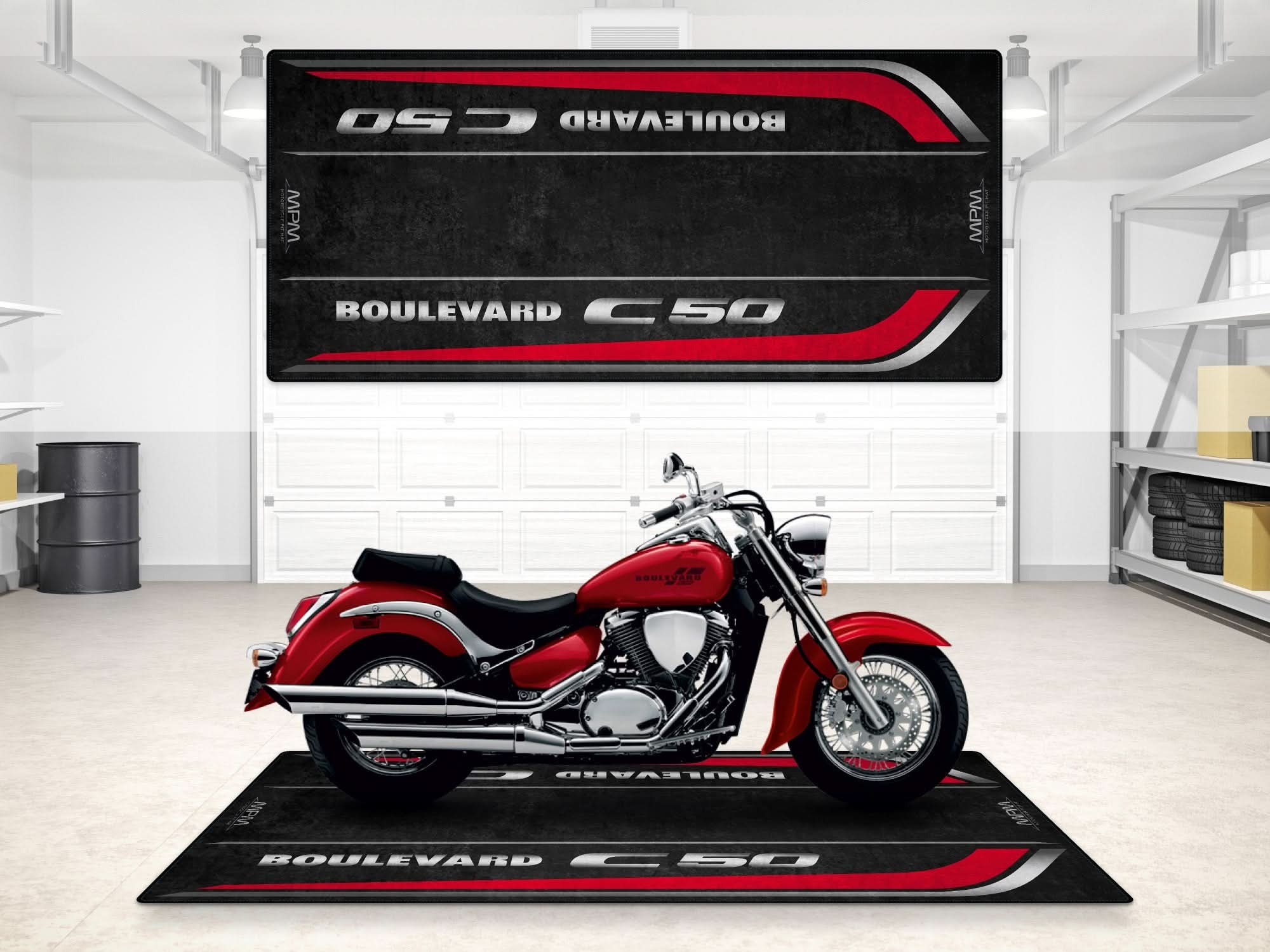 Designed Pit Mat for Suzuki Boulevard C5 Motorcycle - MM7367