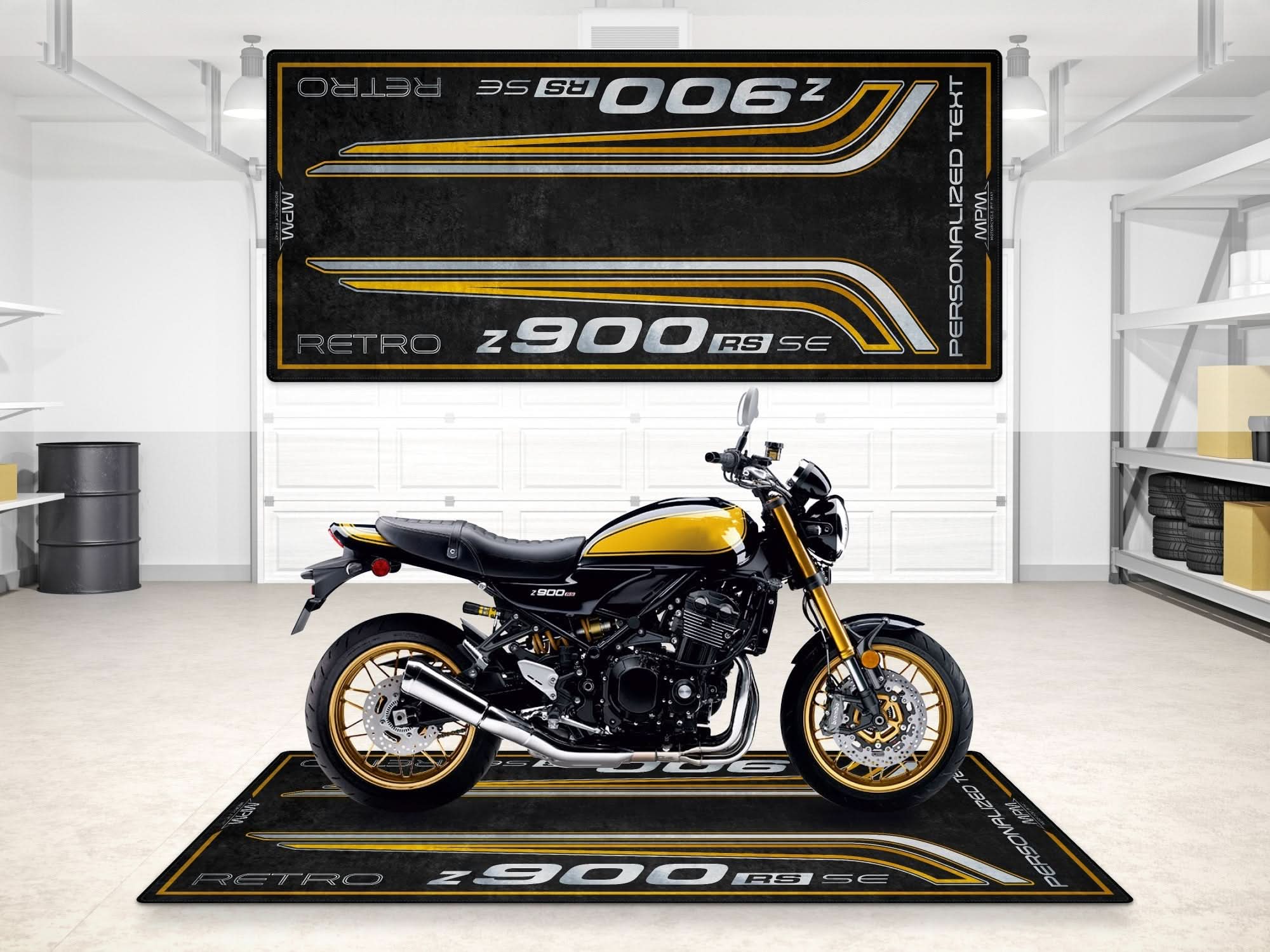 Designed Pit Mat for Kawasaki Z9RS SE Motorcycle - MM7417