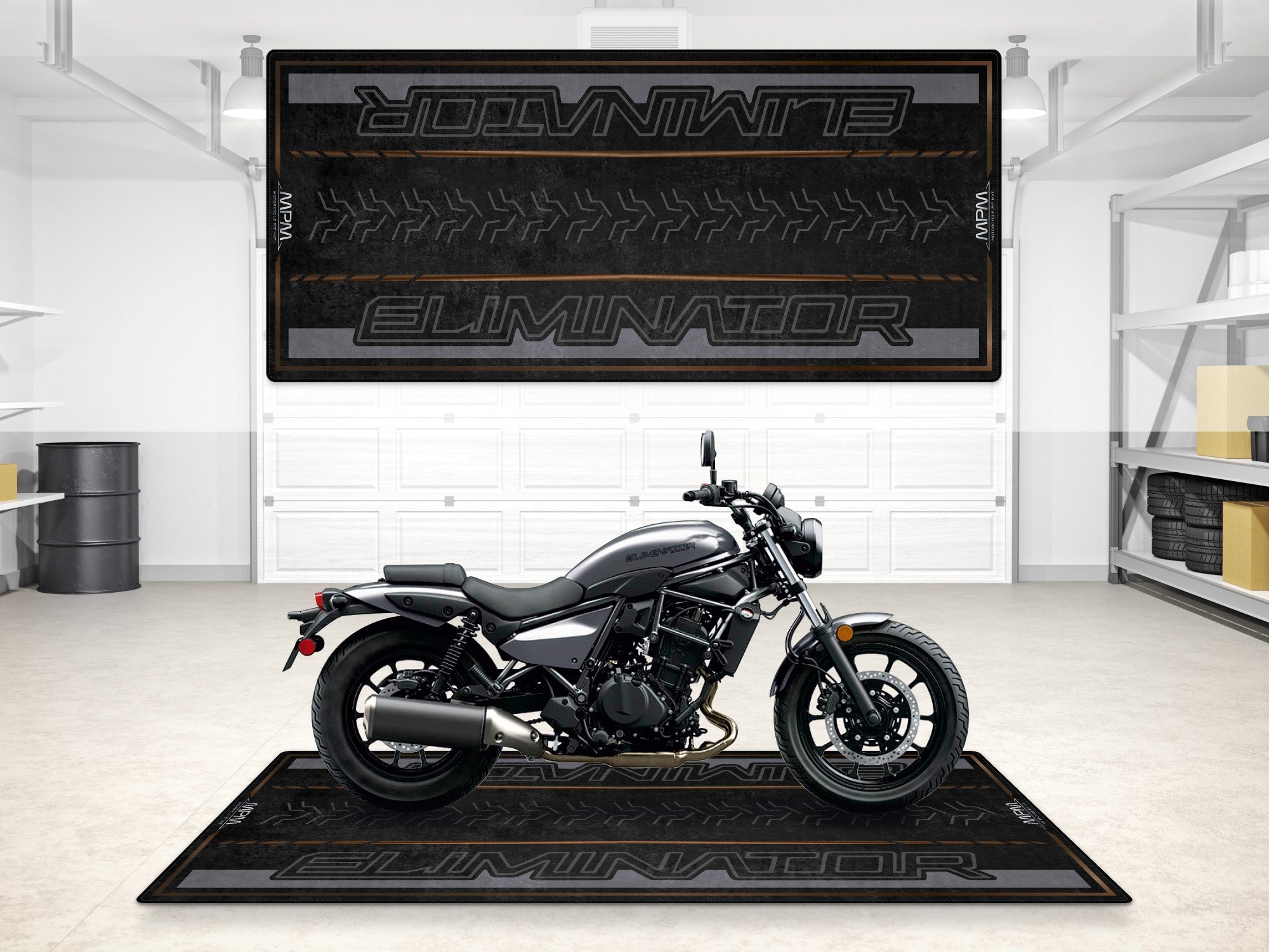 Designed Pit Mat for Kawasaki Eliminator Motorcycle - MM7422
