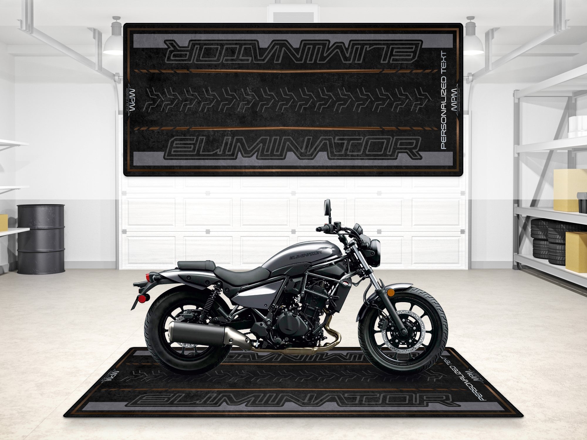 Designed Pit Mat for Kawasaki Eliminator Motorcycle - MM7422