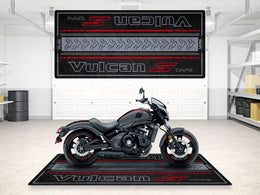 Designed Pit Mat for Kawasaki Vulcan S Cafe Motorcycle - MM7425
