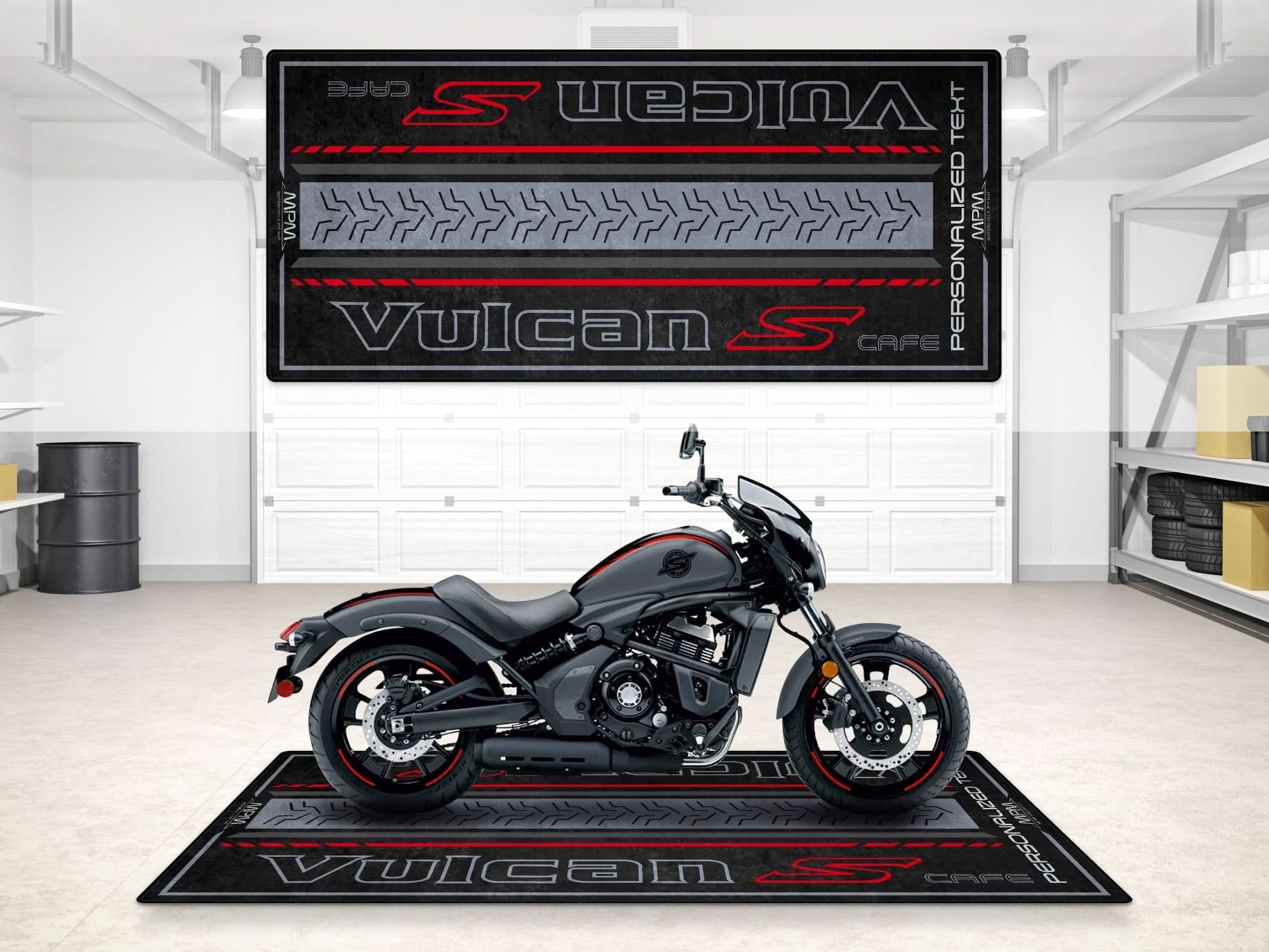 Designed Pit Mat for Kawasaki Vulcan S Cafe Motorcycle - MM7425