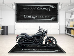 Designed Pit Mat for Kawasaki Vulcan 9 Custom Motorcycle - MM7427