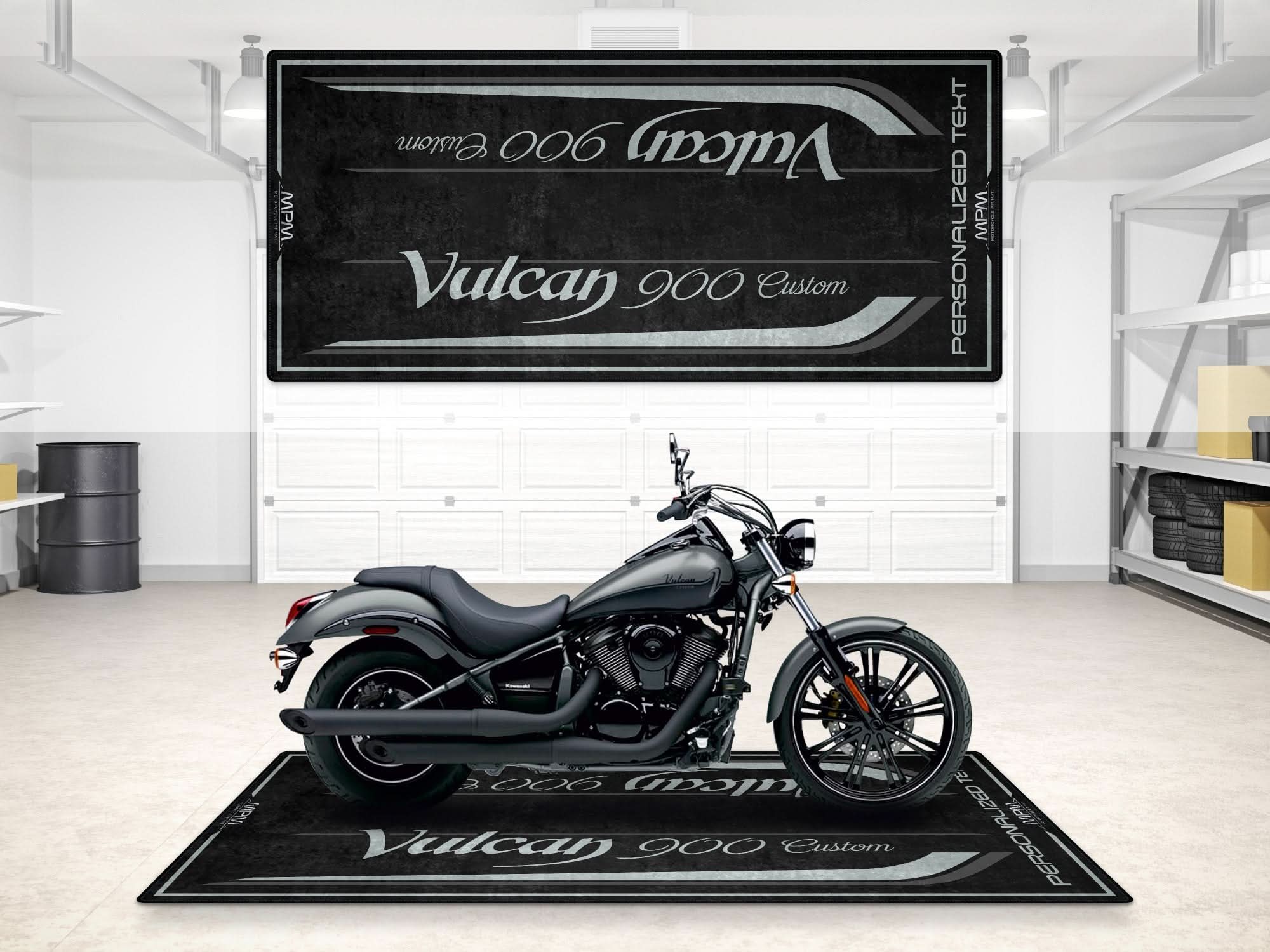 Designed Pit Mat for Kawasaki Vulcan 9 Custom Motorcycle - MM7427