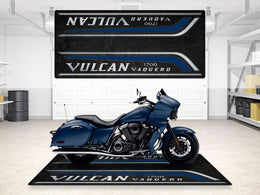 Designed Pit Mat for Kawasaki Vulcan 17 Vaquero Motorcycle - MM7429