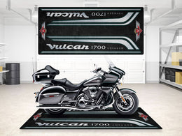 Designed Pit Mat for Kawasaki Vulcan 17 Voyager Motorcycle - MM743