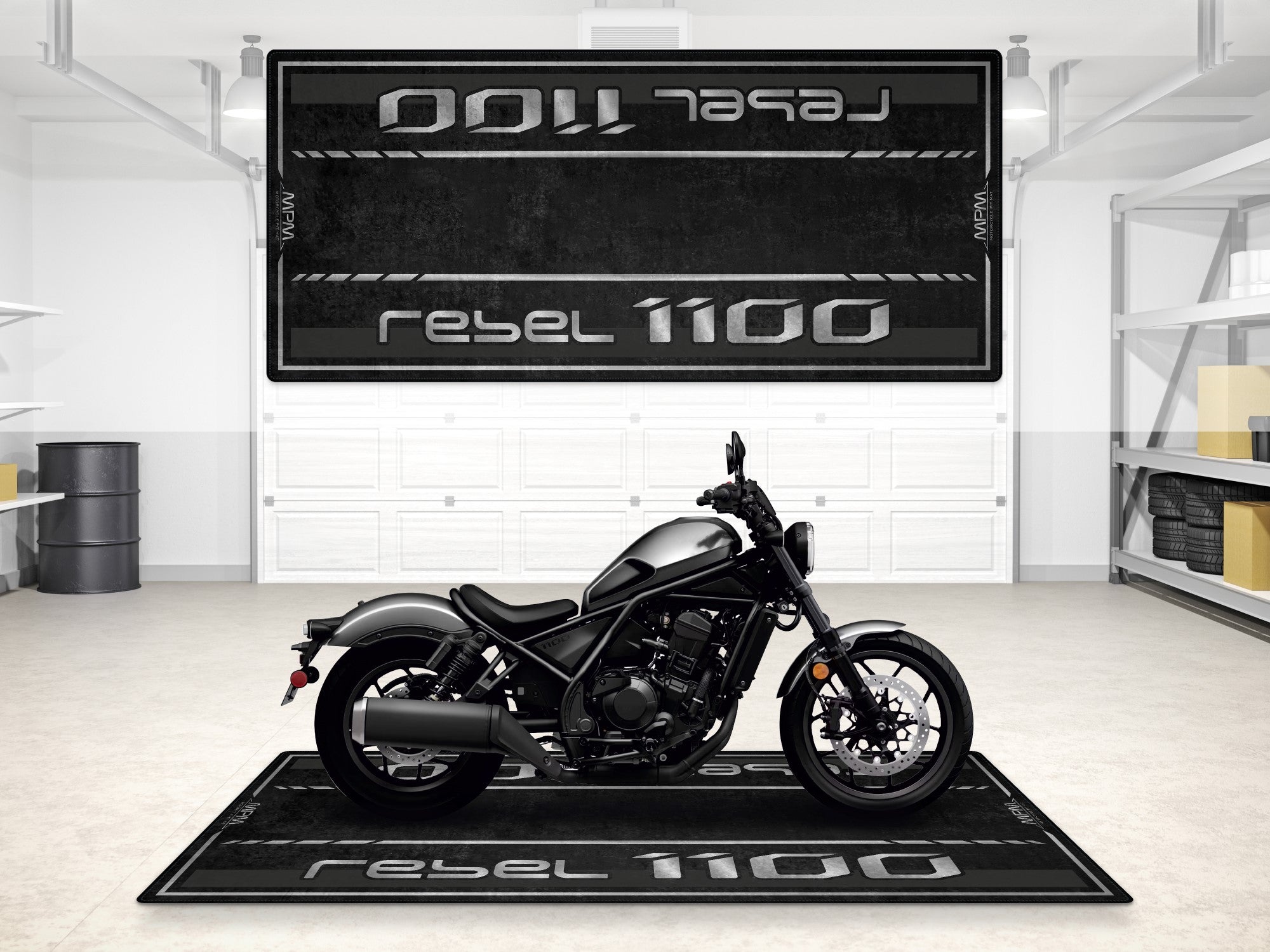 Designed Pit Mat for 224 Honda Rebel 11 Motorcycle - MM7438