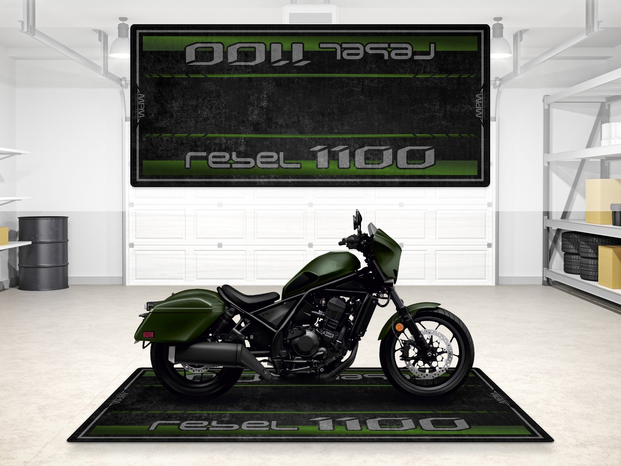 Designed Pit Mat for 224 Honda Rebel 11 Motorcycle - MM7438