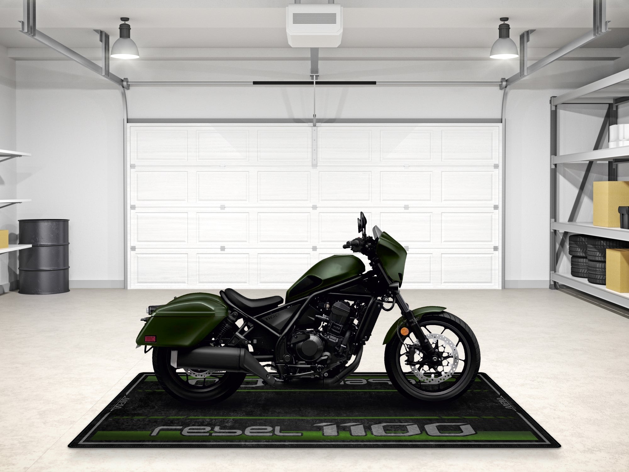 Designed Pit Mat for 224 Honda Rebel 11 Motorcycle - MM7438