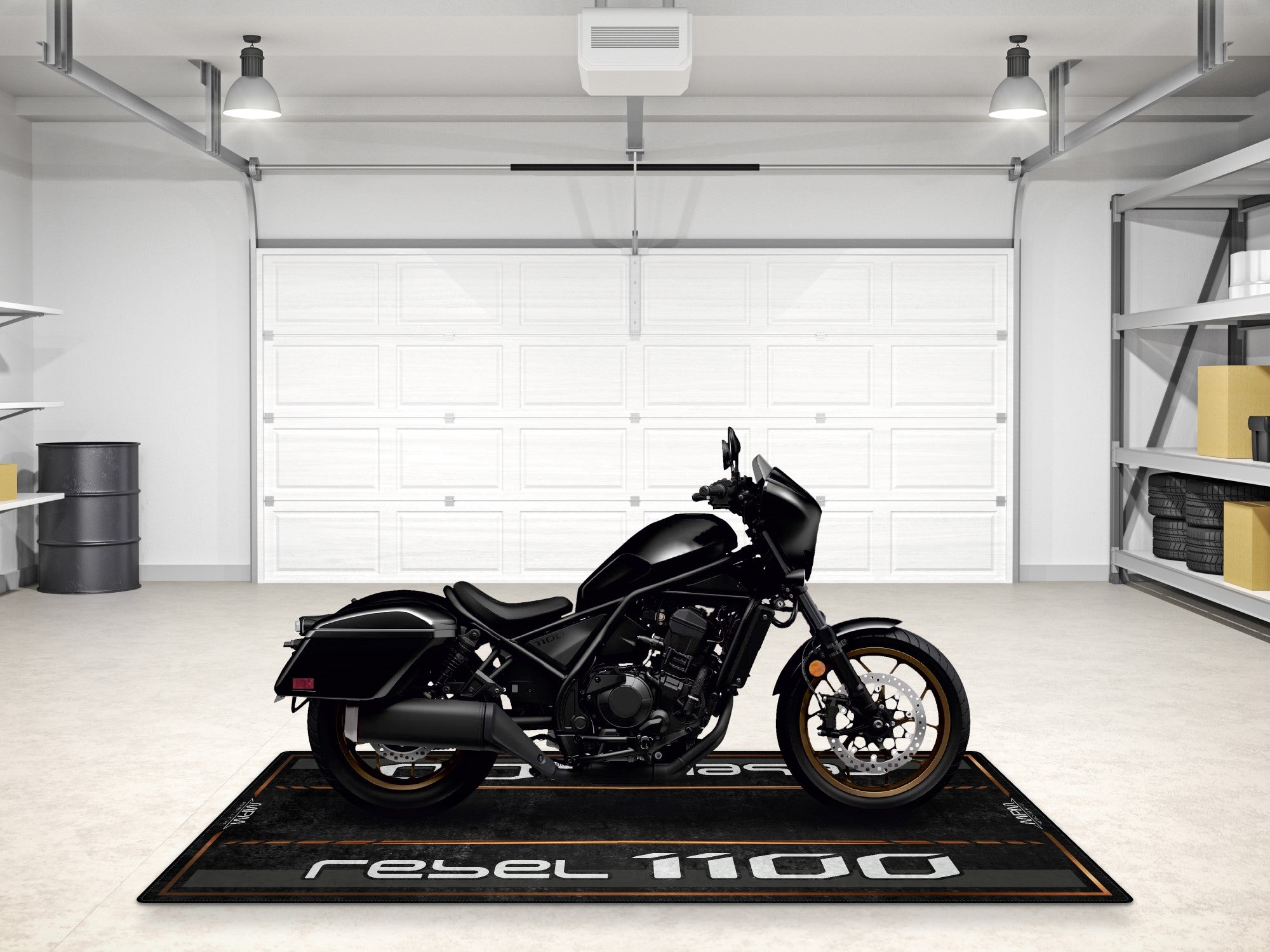Designed Pit Mat for 224 Honda Rebel 11 Motorcycle - MM7438