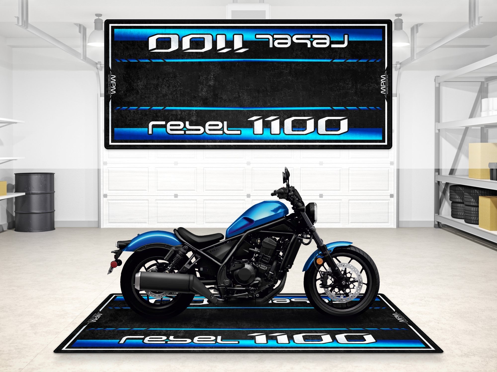 Designed Pit Mat for 224 Honda Rebel 11 Motorcycle - MM7438