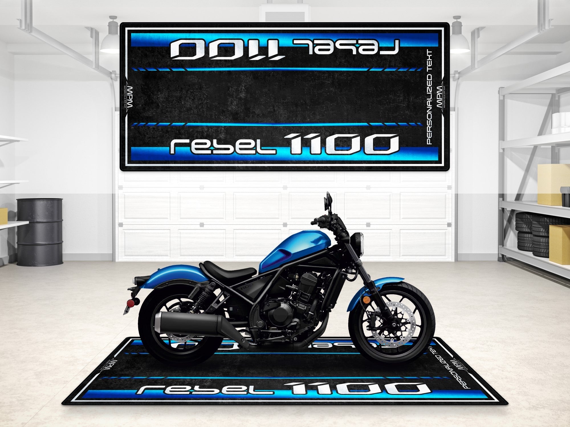 Designed Pit Mat for 224 Honda Rebel 11 Motorcycle - MM7438