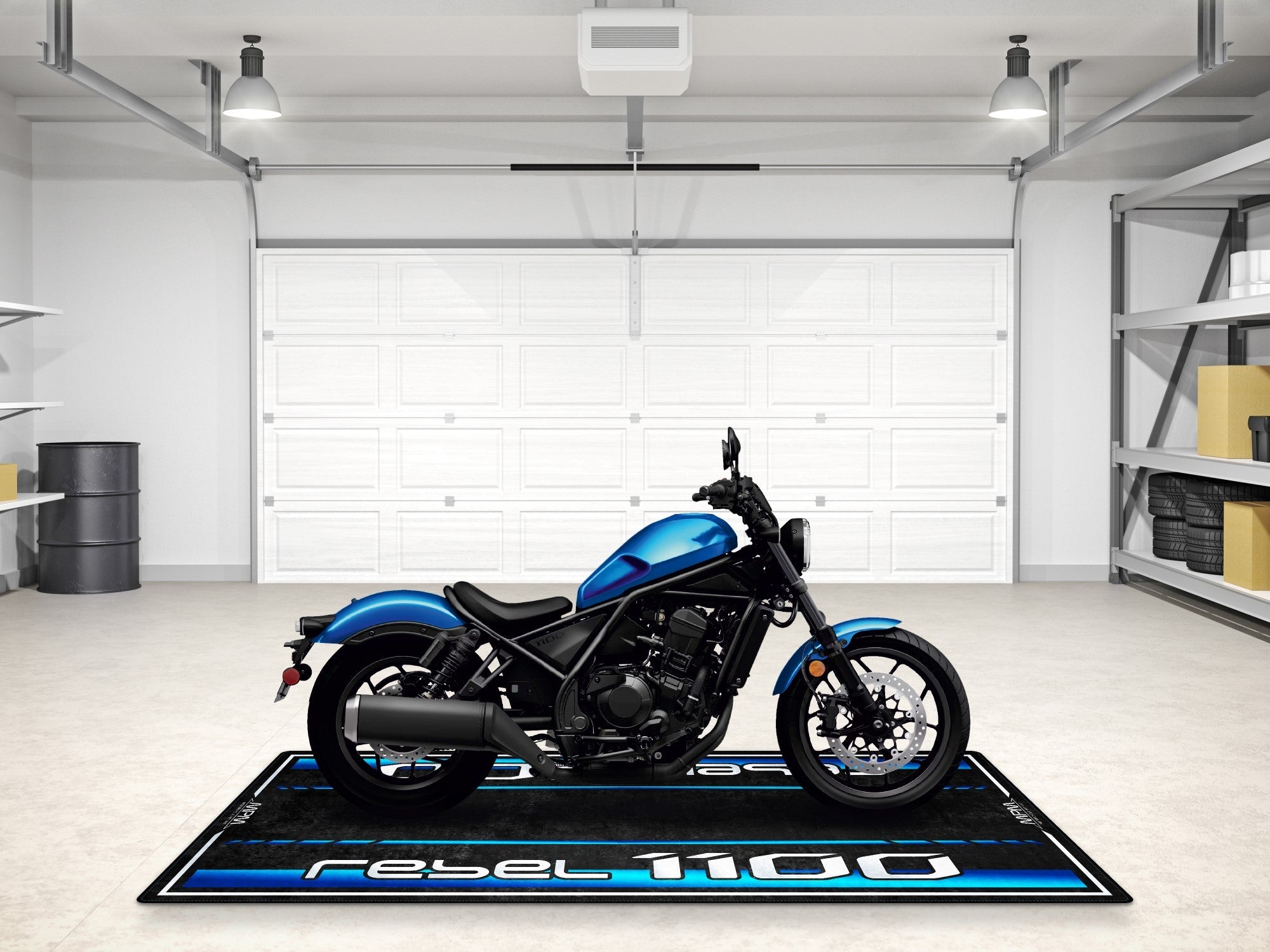 Designed Pit Mat for 224 Honda Rebel 11 Motorcycle - MM7438