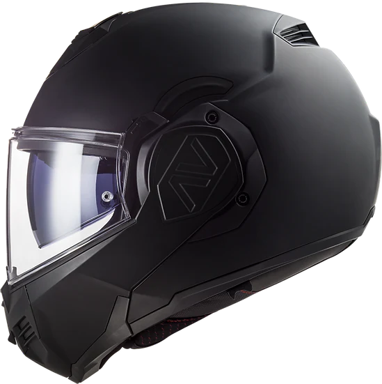 Advant Solid Modular Motorcycle Helmet W/ SunShield Matte Noir Helmets LS2 Helmets