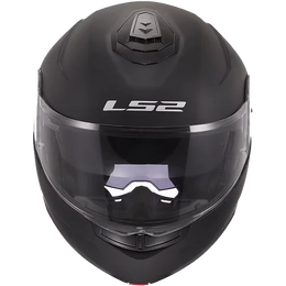 Strobe II Solid Modular Motorcycle Helmet W/ SunShield Matte Black Helmets LS2 Helmets
