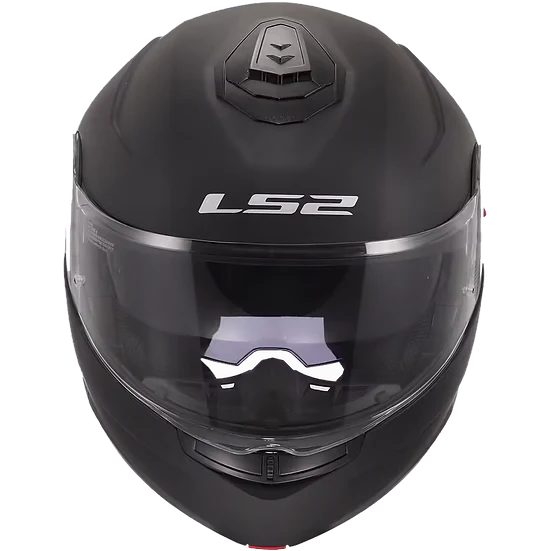 Strobe II Solid Modular Motorcycle Helmet W/ SunShield Matte Black Helmets LS2 Helmets