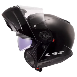 Strobe II Solid Modular Motorcycle Helmet W/ SunShield Matte Black Helmets LS2 Helmets