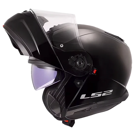 Strobe II Solid Modular Motorcycle Helmet W/ SunShield Matte Black Helmets LS2 Helmets
