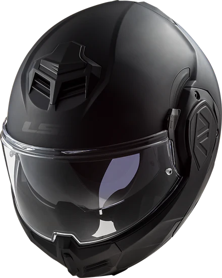 Advant Solid Modular Motorcycle Helmet W/ SunShield Matte Noir Helmets LS2 Helmets