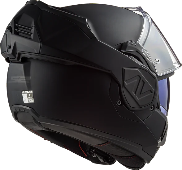 Advant Solid Modular Motorcycle Helmet W/ SunShield Matte Noir Helmets LS2 Helmets