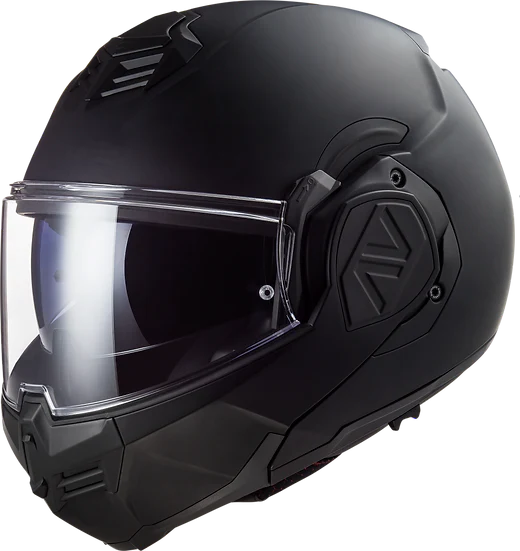 Advant Solid Modular Motorcycle Helmet W/ SunShield Matte Noir Helmets LS2 Helmets