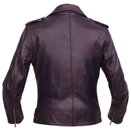 Violet Vixen Women’s Leather Motorcycle Jacket