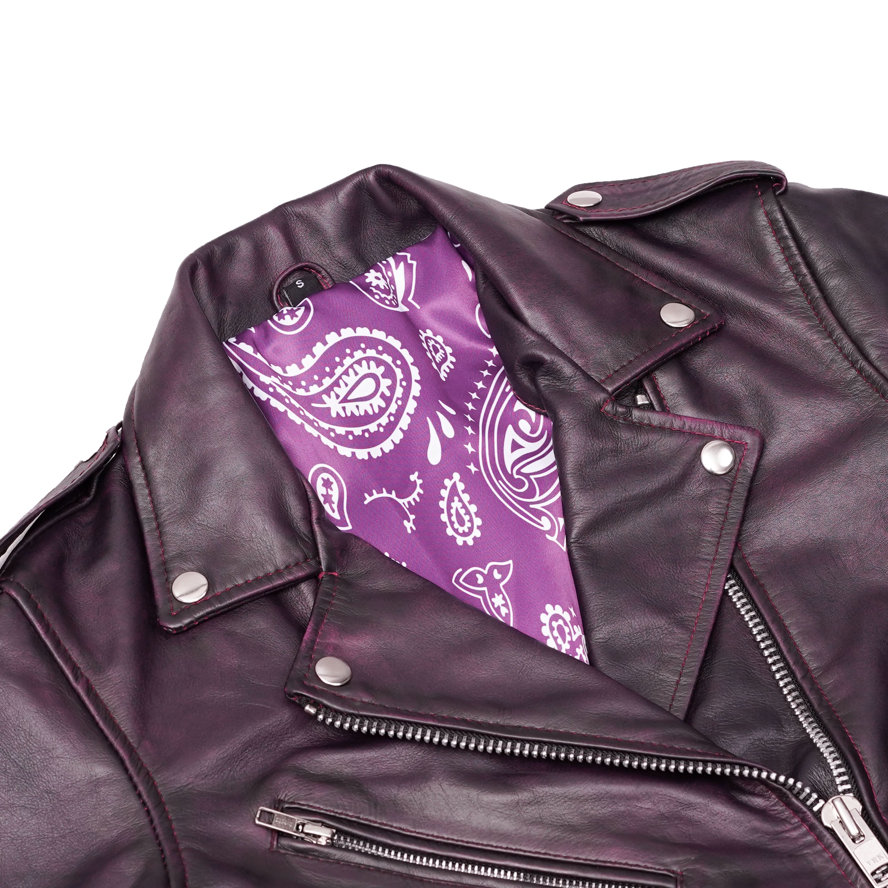 Violet Vixen Women’s Leather Motorcycle Jacket