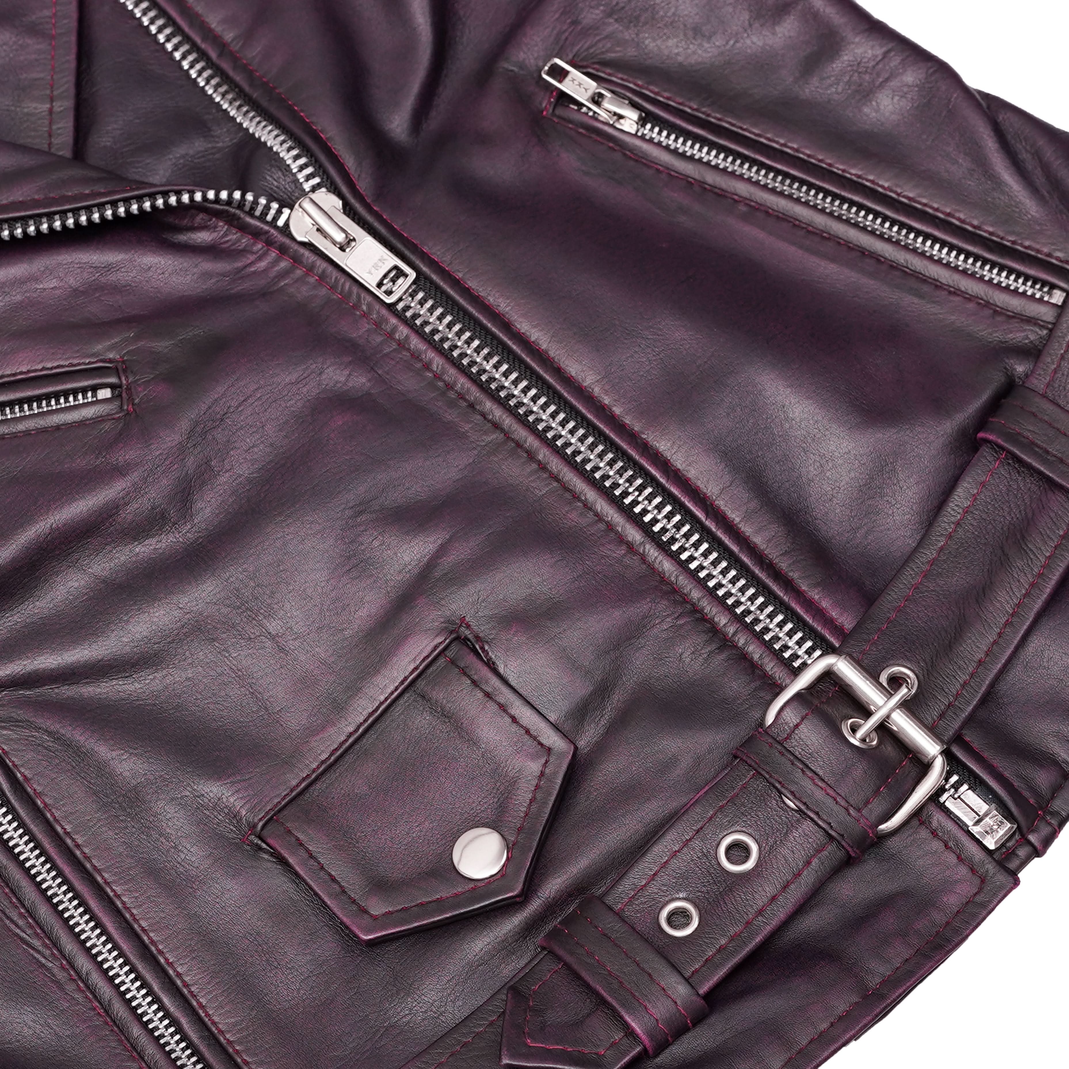Violet Vixen Women’s Leather Motorcycle Jacket