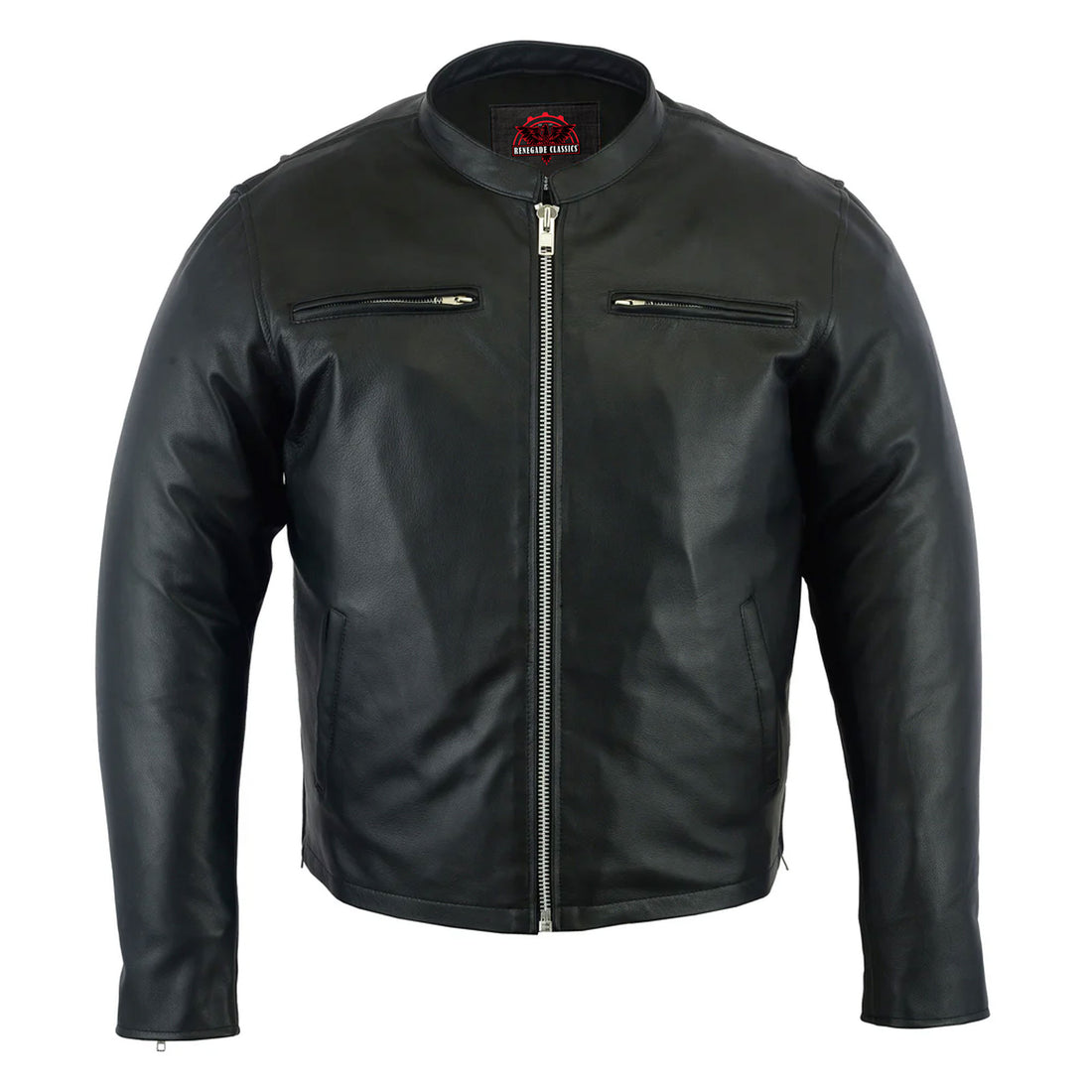 Accelerator Men's Black Sporty Cruiser Leather Jacket