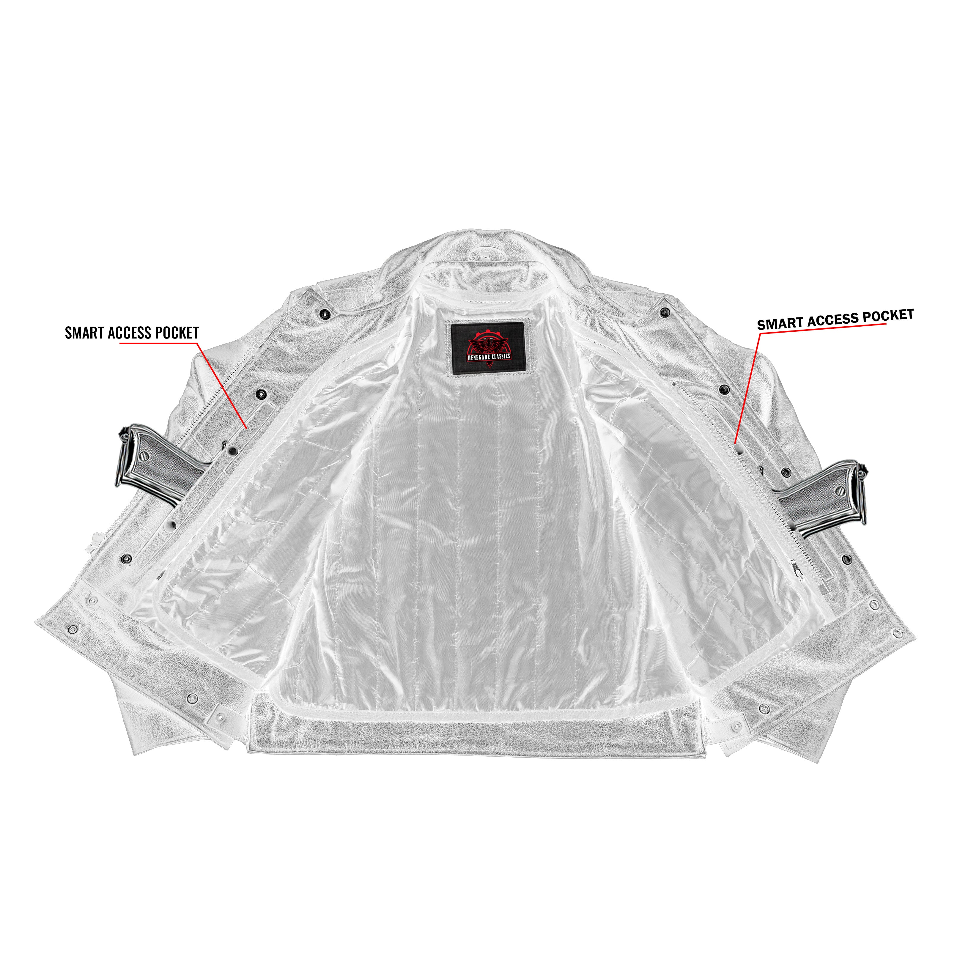 Blackhawk™ Men’s Leather Motorcycle Jacket