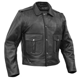 Blackhawk™ Men’s Leather Motorcycle Jacket