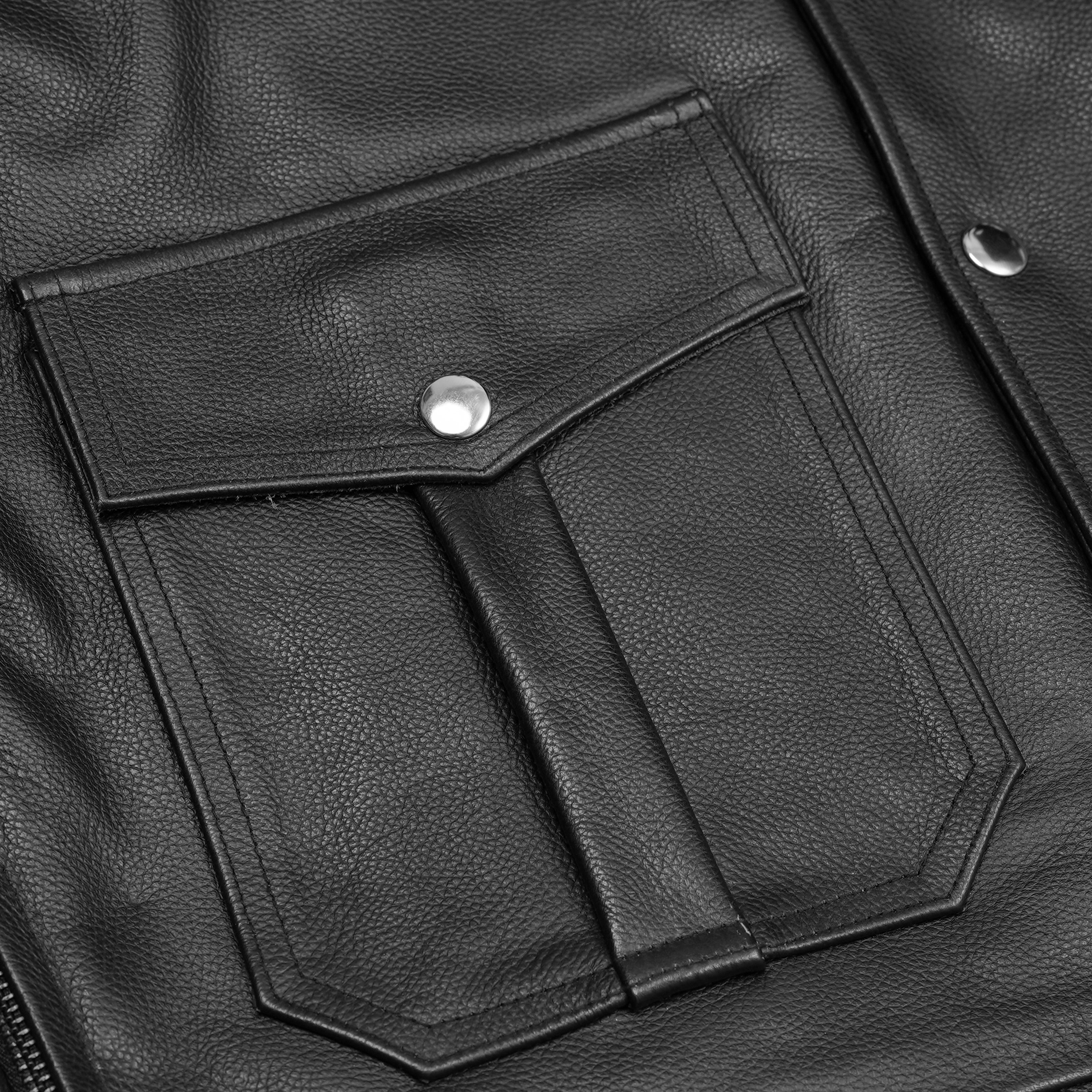 Blackhawk™ Men’s Leather Motorcycle Jacket