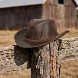 Outlaw Fedora - Men’s Leather Hat