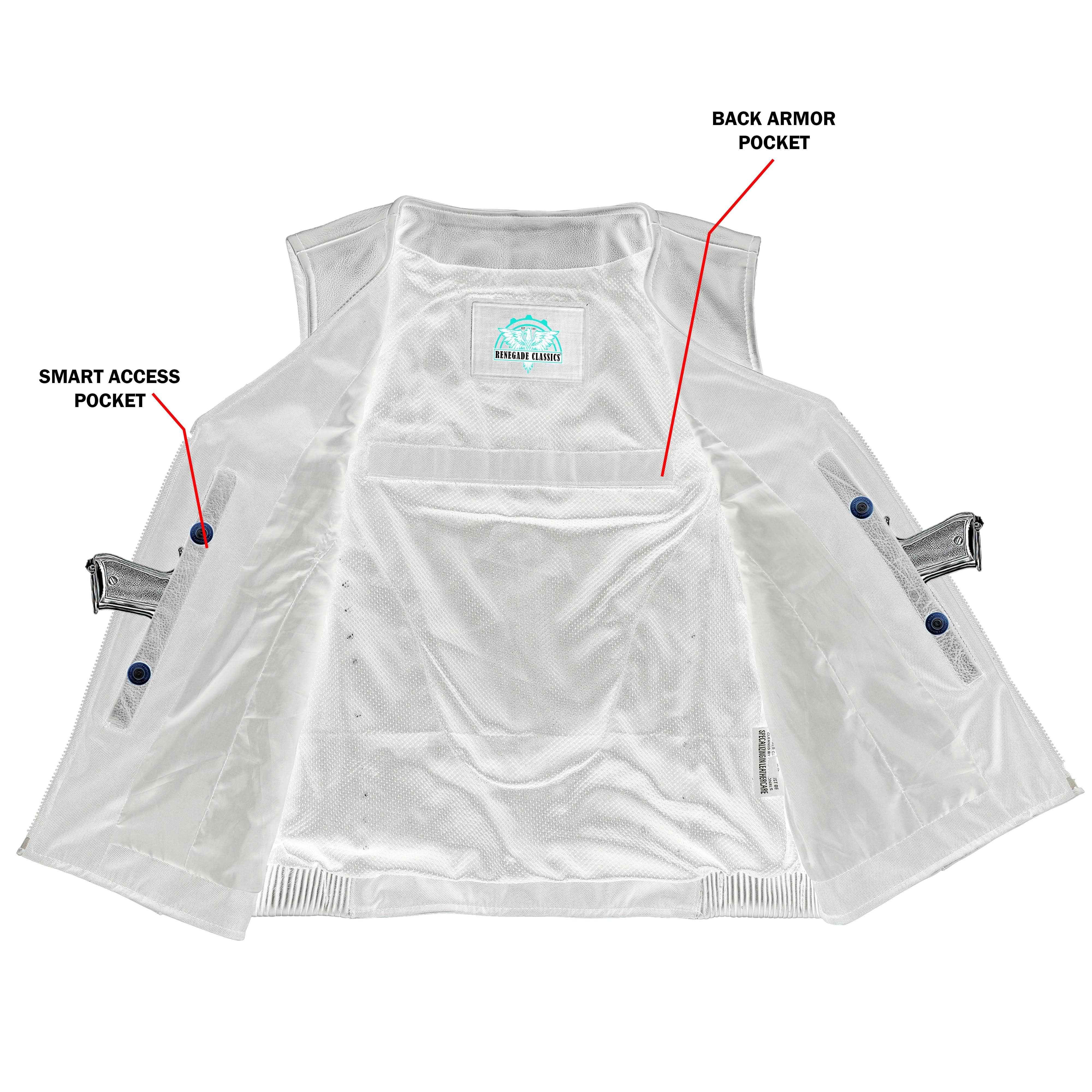 Biker Babe Women's Studded Leather Motorcycle Vest