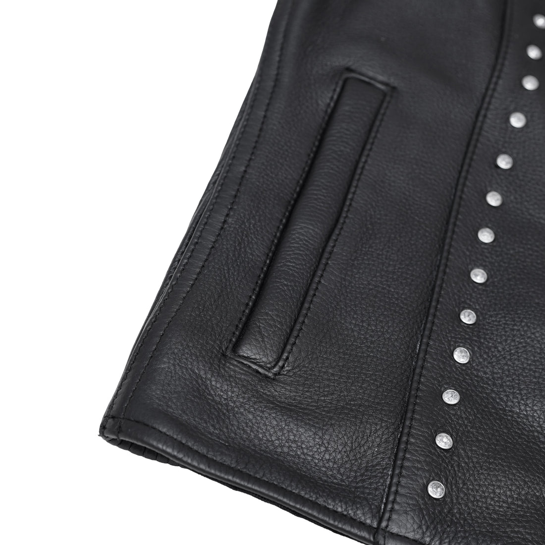 Biker Babe Women's Studded Leather Motorcycle Vest