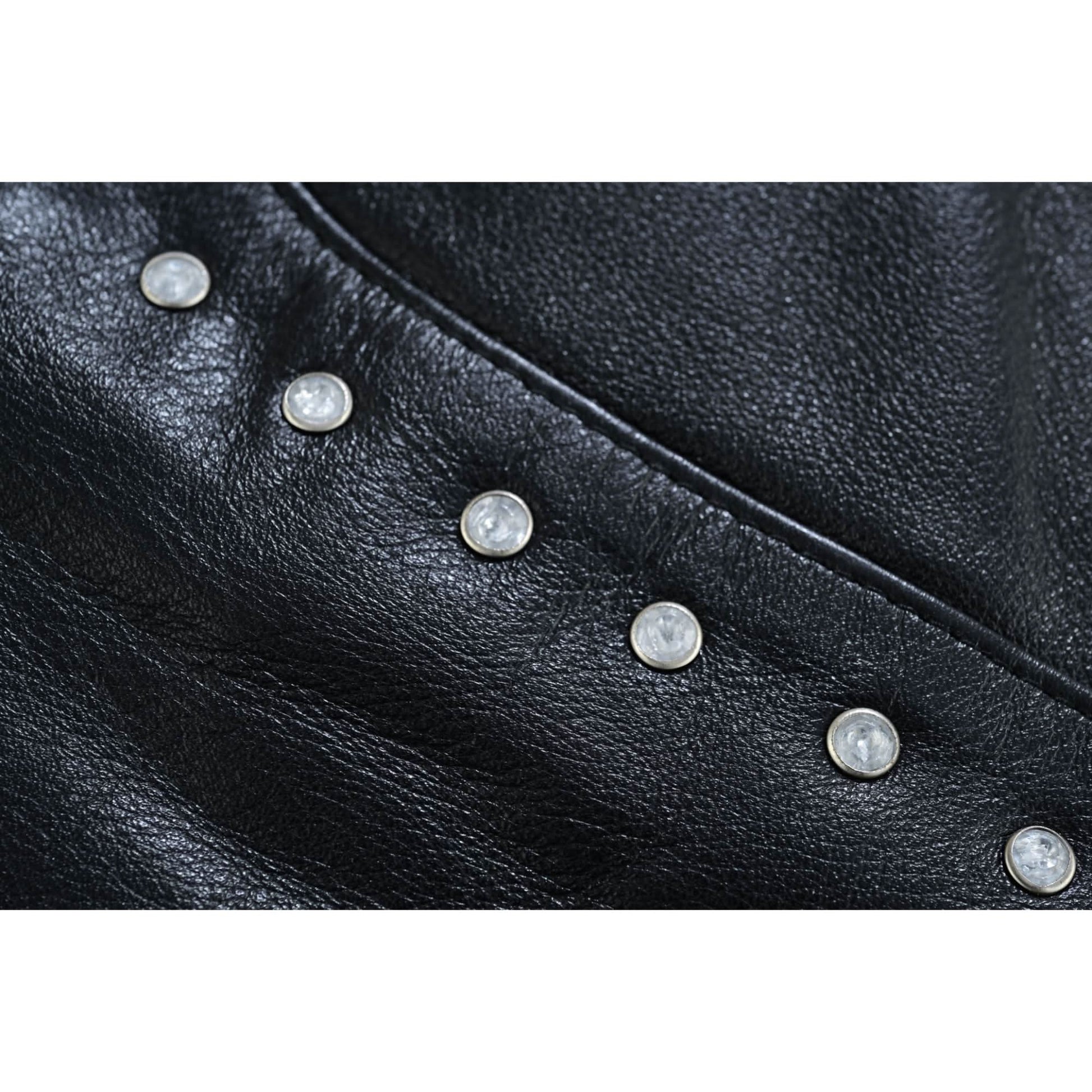 Biker Babe Women’s Studded Leather Motorcycle Vest Womens Leather Vests Renegade Classics