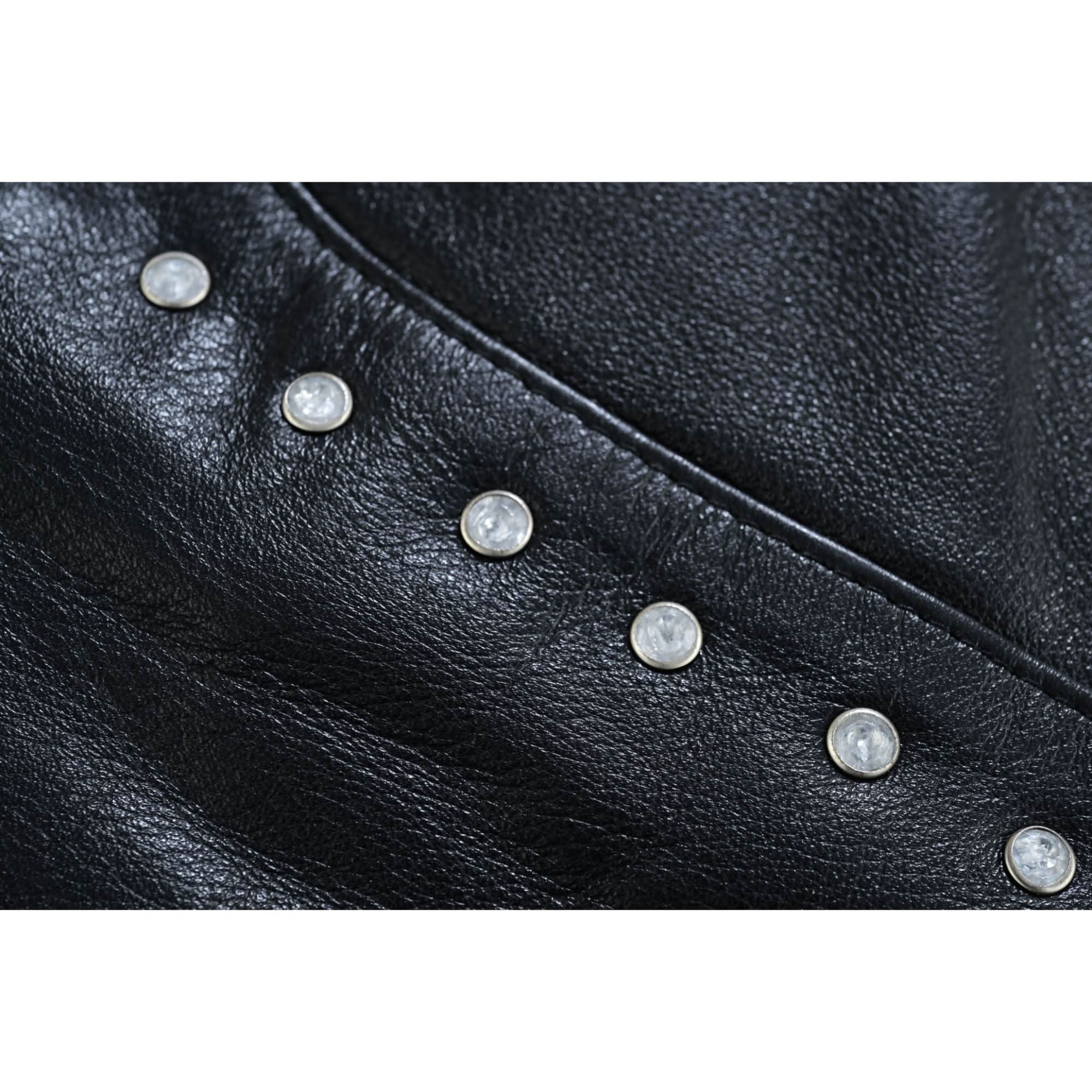 Biker Babe Women’s Studded Leather Motorcycle Vest Womens Leather Vests Renegade Classics