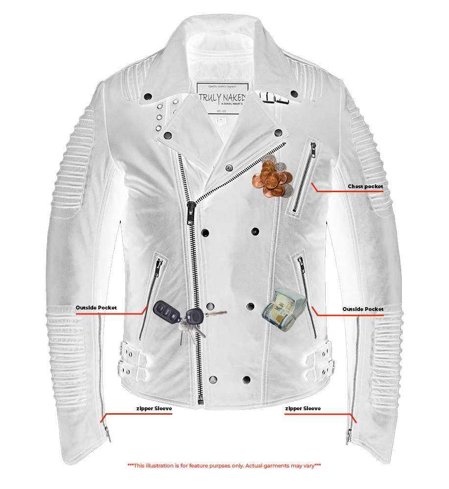 Bonestar Men's Black Fashion Leather Jacket Men's Leather Jackets Renegade Classics