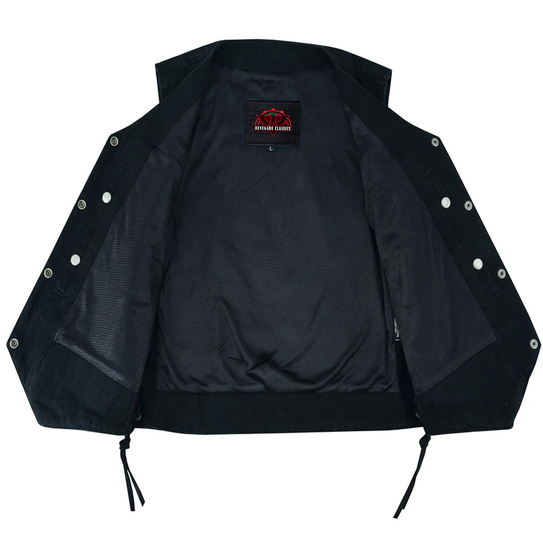 Blackened Black womens denim vest 4