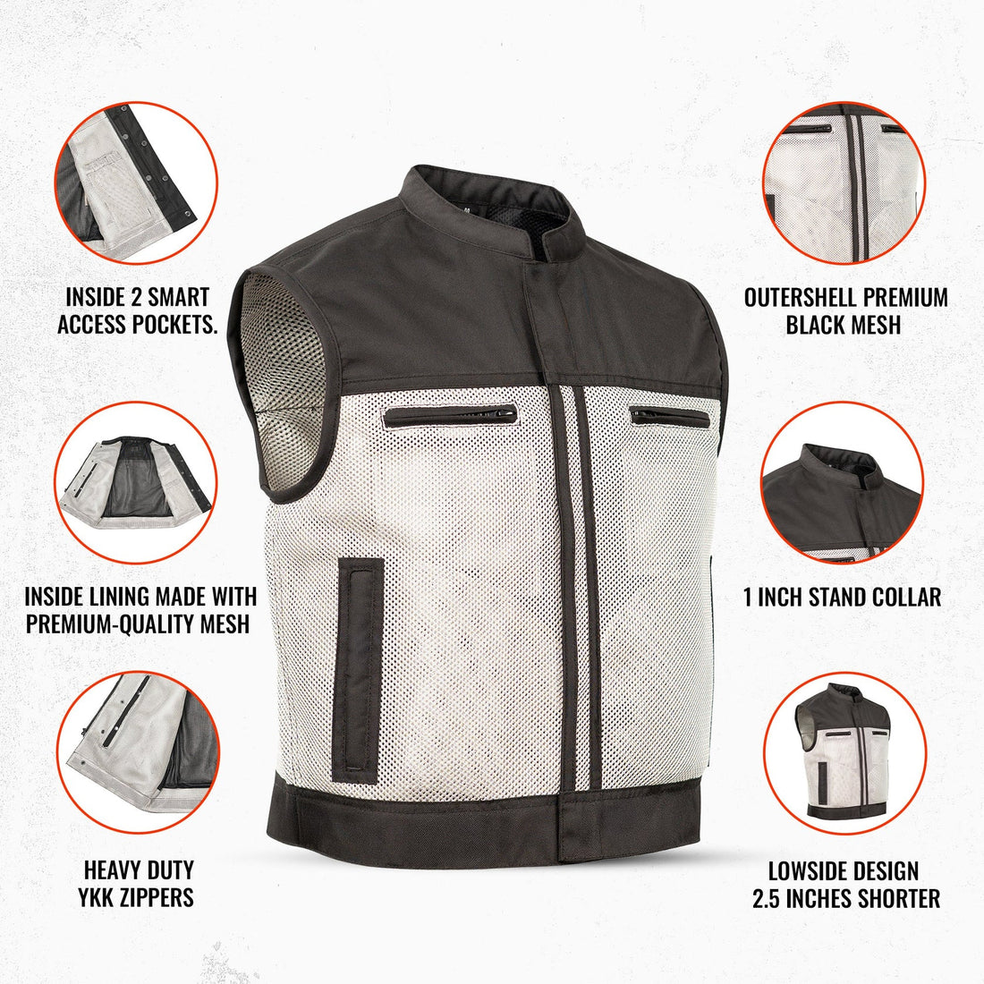 Blaze Men’s Motorcycle Mesh Vest