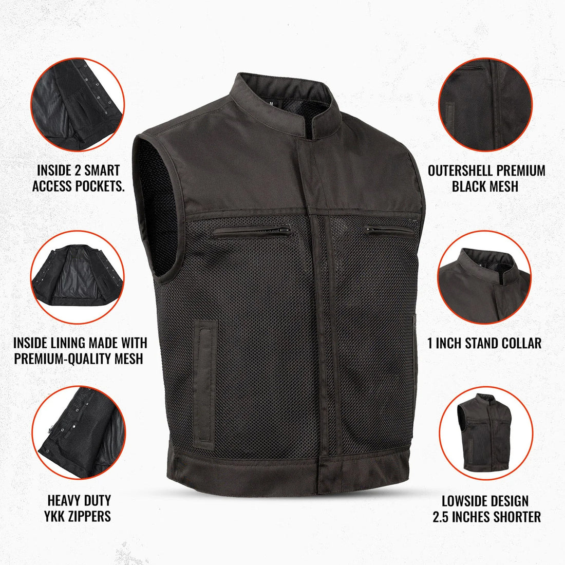 Blaze Men’s Motorcycle Mesh Vest