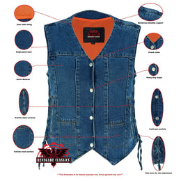 Blue Haven womens denim vest