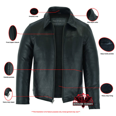 Breaking Men's Black  Leather Jacket
