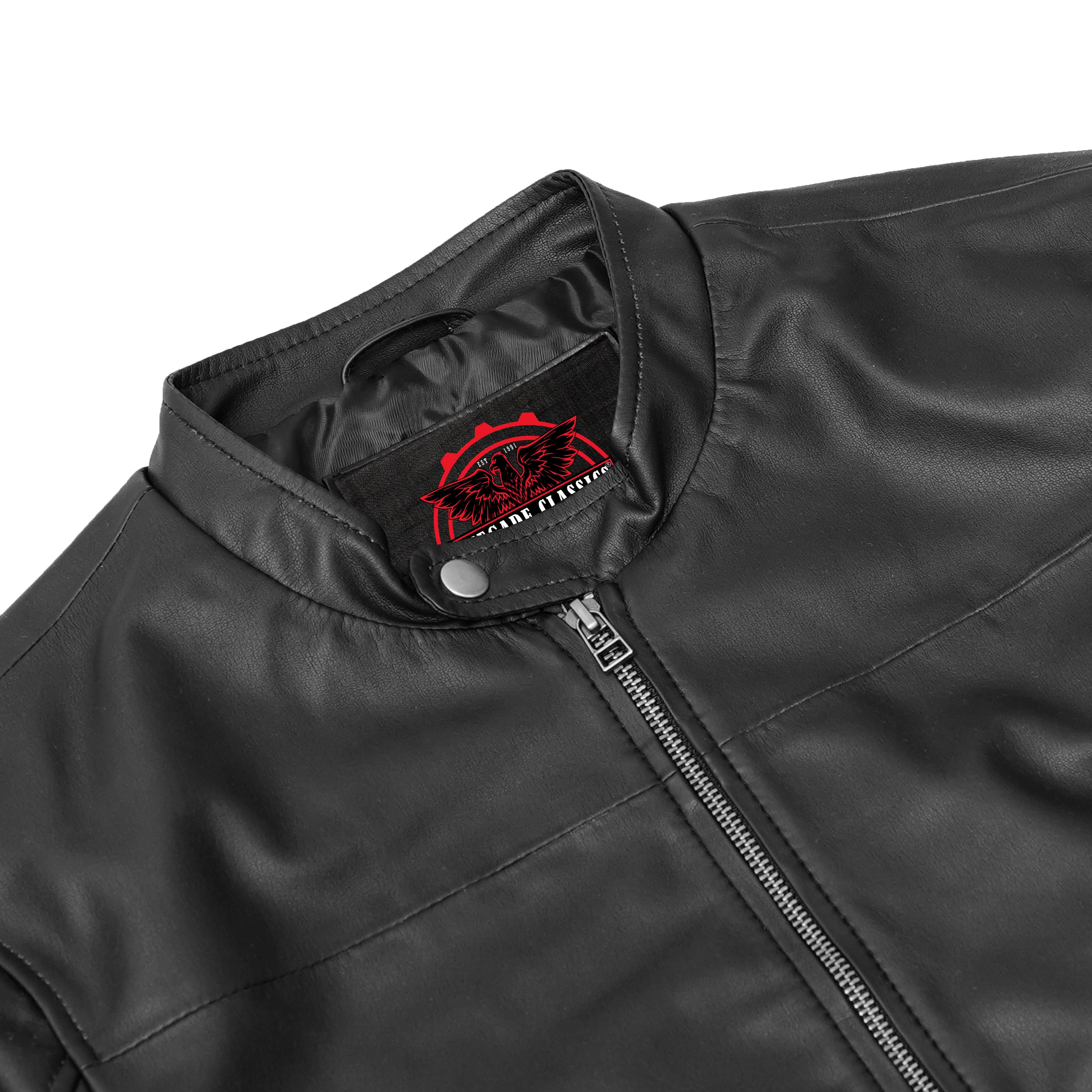 Night Bolt Men’s Faux Leather Motorcycle Jacket