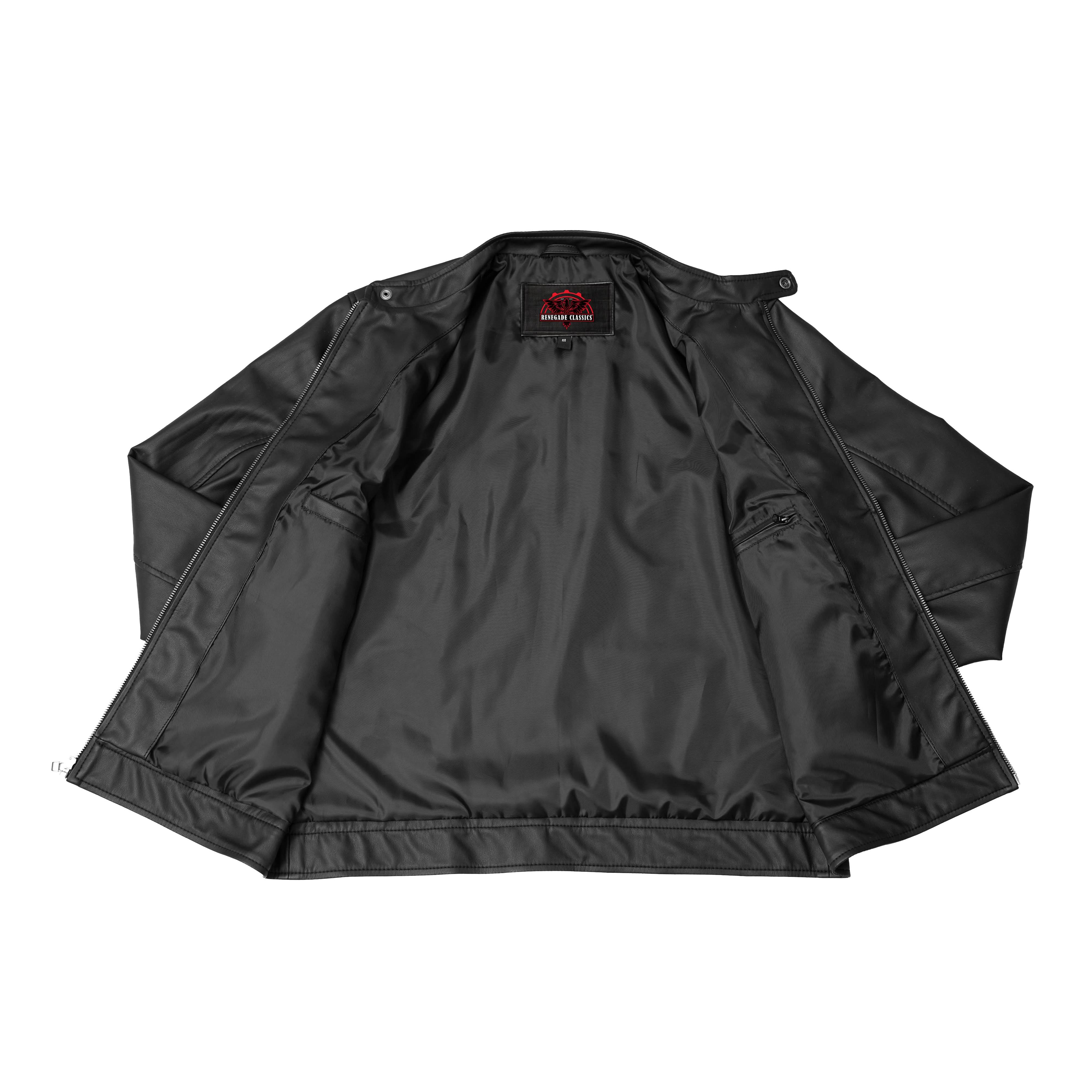 Night Bolt Men’s Faux Leather Motorcycle Jacket